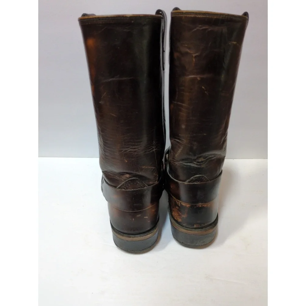 VTG USA-Made RODEO 32304 Square Toe Harness Roper-Style Leather Boots Sz 9 1/2 D